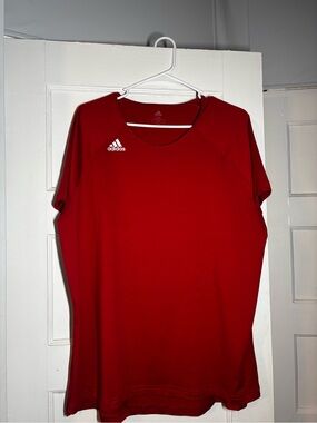 adidas Red Crewneck Athletic Shirt